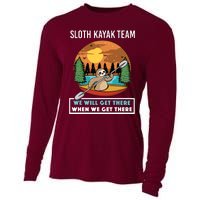 Funny Sloth Kayaking Art Fo Kayaker Crew Cooling Performance Long Sleeve Crew