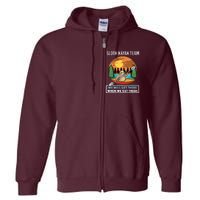 Funny Sloth Kayaking Art Fo Kayaker Crew Full Zip Hoodie