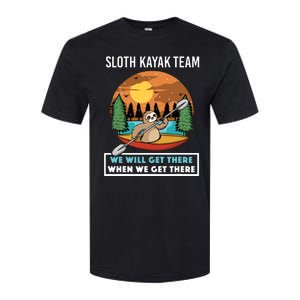 Funny Sloth Kayaking Art Fo Kayaker Crew Softstyle CVC T-Shirt