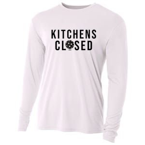 Funny Sport Kitchens Closed Pickleball Gift Cooling Performance Long Sleeve Crew