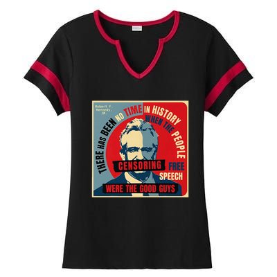 Free Speech Kennedy Coaster Ladies Halftime Notch Neck Tee