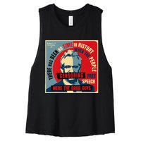 Free Speech Kennedy Coaster Women's Racerback Cropped Tank