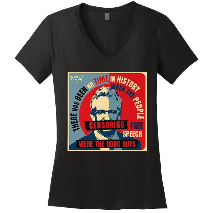 Free Speech Kennedy Coaster Women's V-Neck T-Shirt