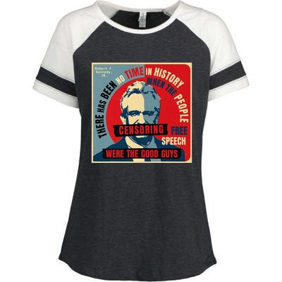 Free Speech Kennedy Coaster Enza Ladies Jersey Colorblock Tee