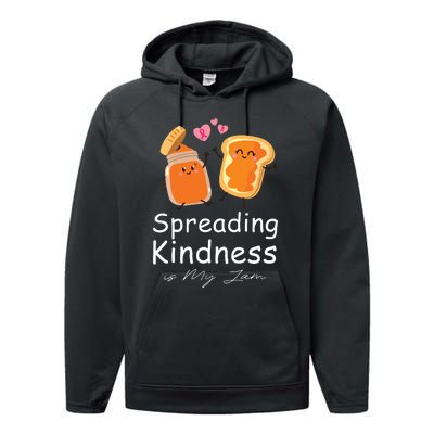 Funny Spreading Kindness Is My Jam Orange Unity Day Performance Fleece Hoodie