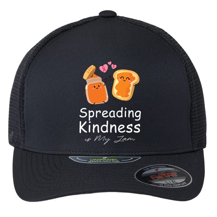 Funny Spreading Kindness Is My Jam Orange Unity Day Flexfit Unipanel Trucker Cap