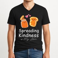 Funny Spreading Kindness Is My Jam Orange Unity Day V-Neck T-Shirt