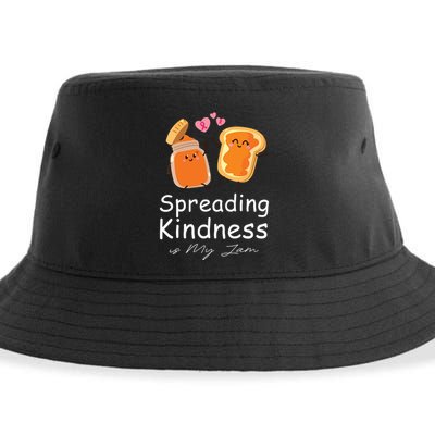 Funny Spreading Kindness Is My Jam Orange Unity Day Sustainable Bucket Hat