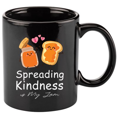 Funny Spreading Kindness Is My Jam Orange Unity Day 11oz C Handle Ceramic Mug