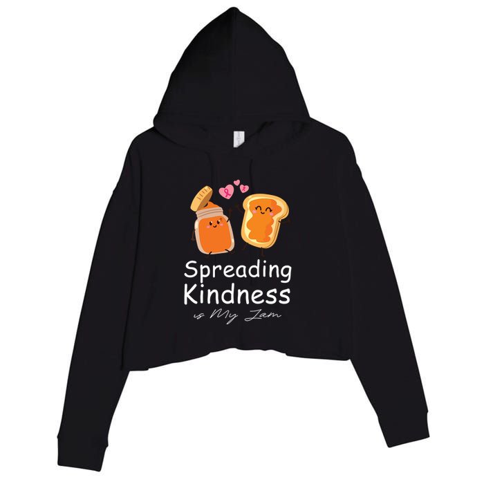 Funny Spreading Kindness Is My Jam Orange Unity Day Crop Fleece Hoodie
