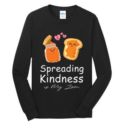 Funny Spreading Kindness Is My Jam Orange Unity Day Tall Long Sleeve T-Shirt