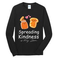 Funny Spreading Kindness Is My Jam Orange Unity Day Tall Long Sleeve T-Shirt