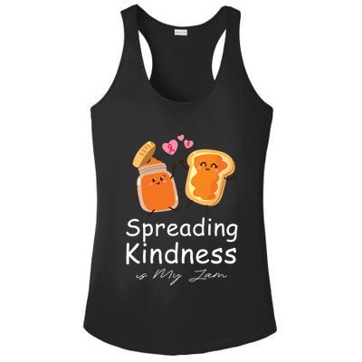 Funny Spreading Kindness Is My Jam Orange Unity Day Ladies PosiCharge Competitor Racerback Tank