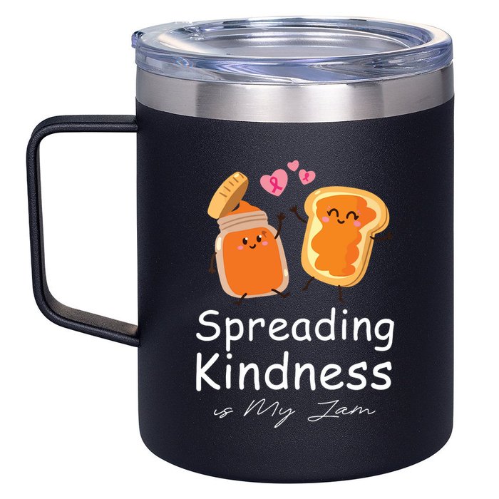 Funny Spreading Kindness Is My Jam Orange Unity Day 12oz Stainless Steel Coffee Mug