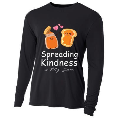 Funny Spreading Kindness Is My Jam Orange Unity Day Cooling Performance Long Sleeve Crew