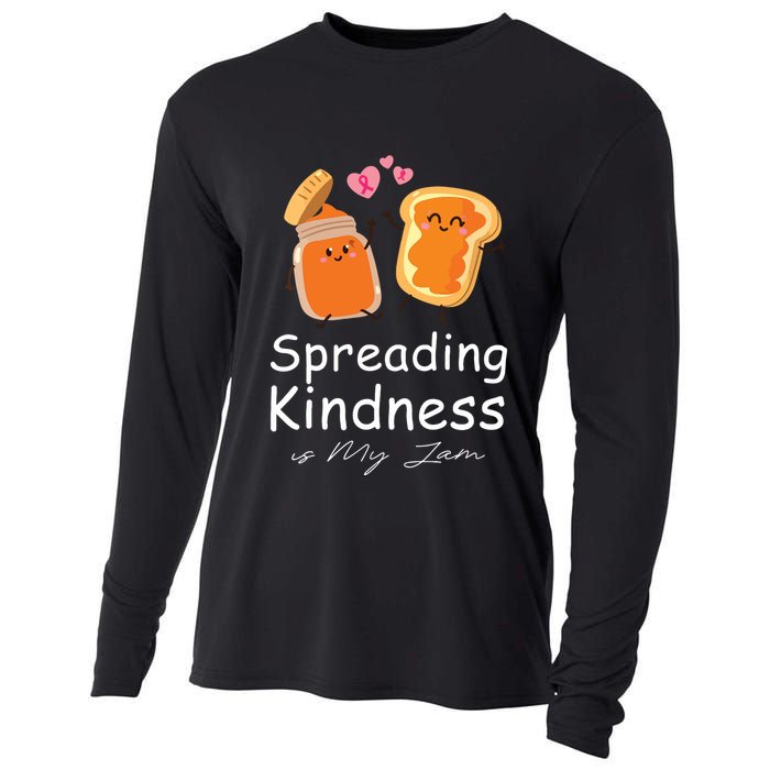 Funny Spreading Kindness Is My Jam Orange Unity Day Cooling Performance Long Sleeve Crew