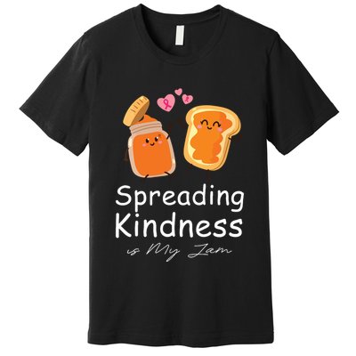 Funny Spreading Kindness Is My Jam Orange Unity Day Premium T-Shirt