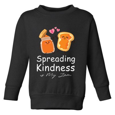 Funny Spreading Kindness Is My Jam Orange Unity Day Toddler Sweatshirt