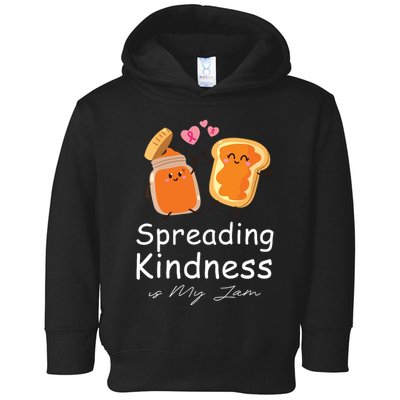 Funny Spreading Kindness Is My Jam Orange Unity Day Toddler Hoodie