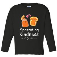 Funny Spreading Kindness Is My Jam Orange Unity Day Toddler Long Sleeve Shirt