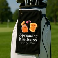 Funny Spreading Kindness Is My Jam Orange Unity Day Golf Towel