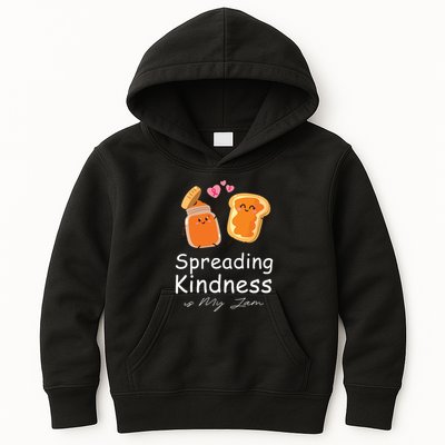 Funny Spreading Kindness Is My Jam Orange Unity Day Kids Hoodie