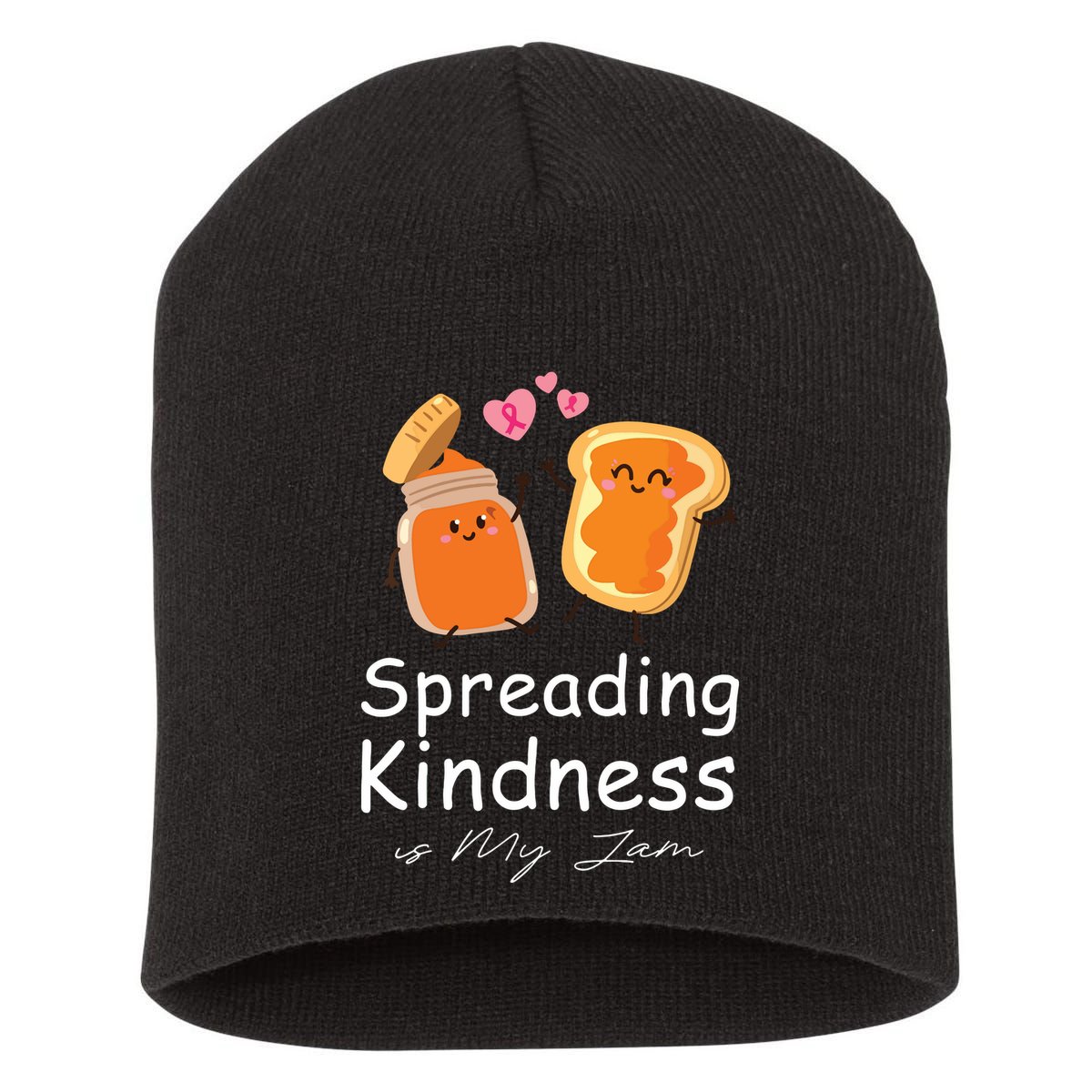 Funny Spreading Kindness Is My Jam Orange Unity Day Short Acrylic Beanie