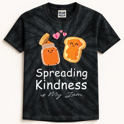 Funny Spreading Kindness Is My Jam Orange Unity Day Kids Tie-Dye T-Shirt