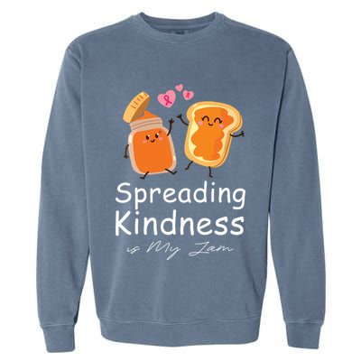 Funny Spreading Kindness Is My Jam Orange Unity Day Garment-Dyed Sweatshirt