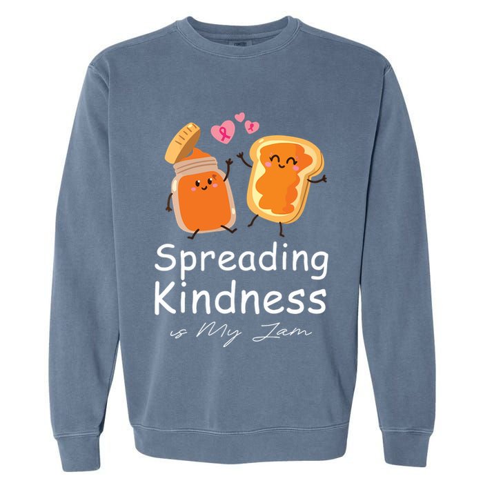 Funny Spreading Kindness Is My Jam Orange Unity Day Garment-Dyed Sweatshirt
