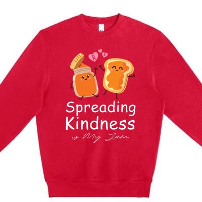 Funny Spreading Kindness Is My Jam Orange Unity Day Premium Crewneck Sweatshirt