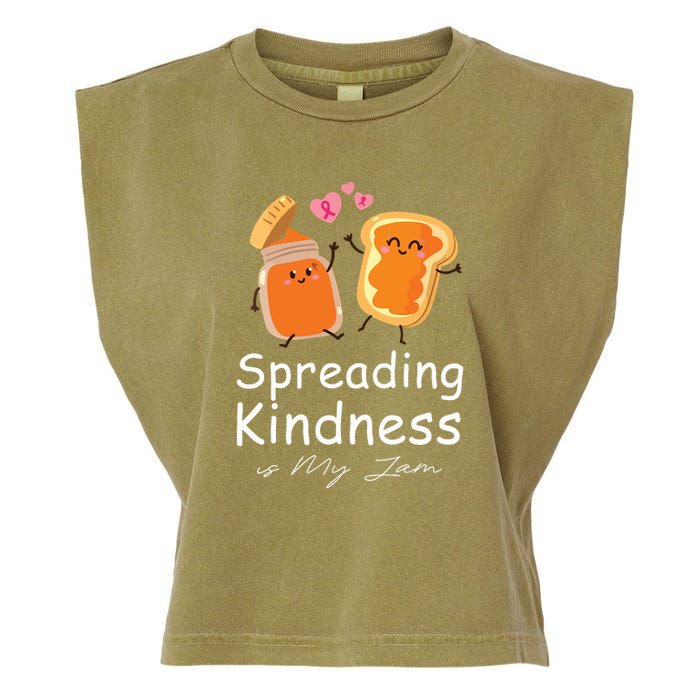 Funny Spreading Kindness Is My Jam Orange Unity Day Garment-Dyed Women's Muscle Tee
