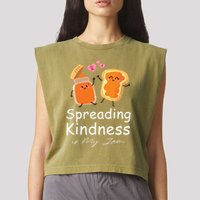 Funny Spreading Kindness Is My Jam Orange Unity Day Garment-Dyed Women's Muscle Tee