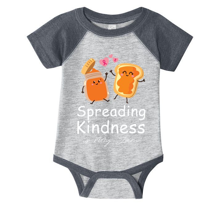 Funny Spreading Kindness Is My Jam Orange Unity Day Infant Baby Jersey Bodysuit