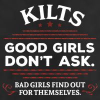 Funny Scottish Kilts Good Girl Don't Ask Scotland Adult Drive Performance Visor