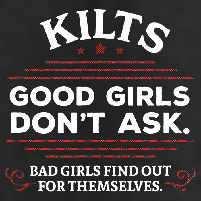 Funny Scottish Kilts Good Girl Don't Ask Scotland Adult Drive Performance Visor