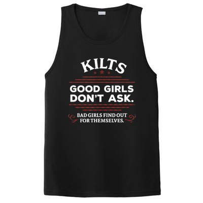 Funny Scottish Kilts Good Girl Don't Ask Scotland PosiCharge Competitor Tank