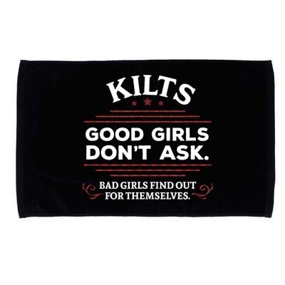 Funny Scottish Kilts Good Girl Don't Ask Scotland Microfiber Hand Towel