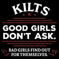 Funny Scottish Kilts Good Girl Don't Ask Scotland Cropped Pullover Crew