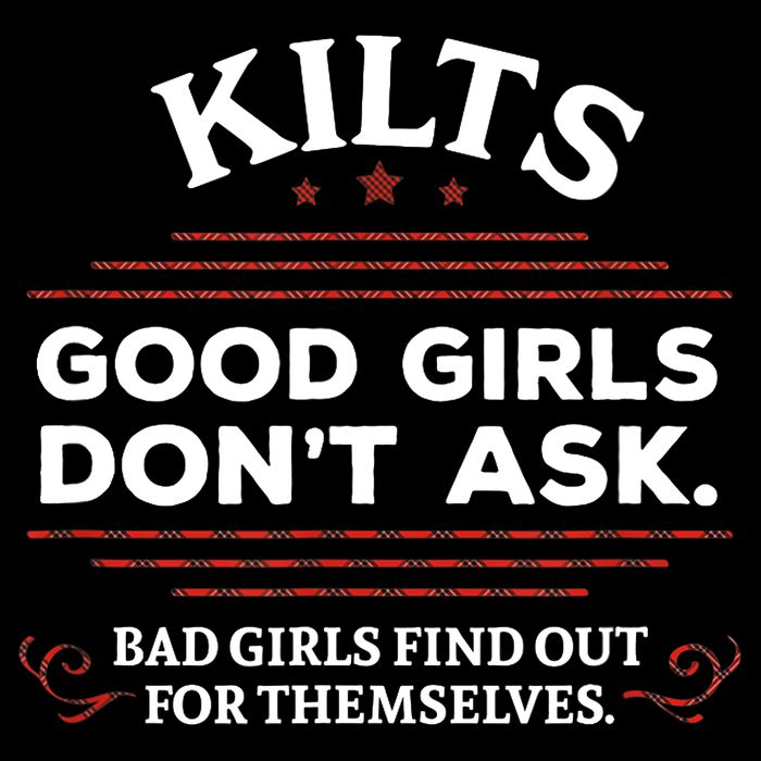 Funny Scottish Kilts Good Girl Don't Ask Scotland Cropped Pullover Crew