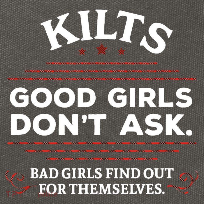 Funny Scottish Kilts Good Girl Don't Ask Scotland Cotton Canvas Backpack