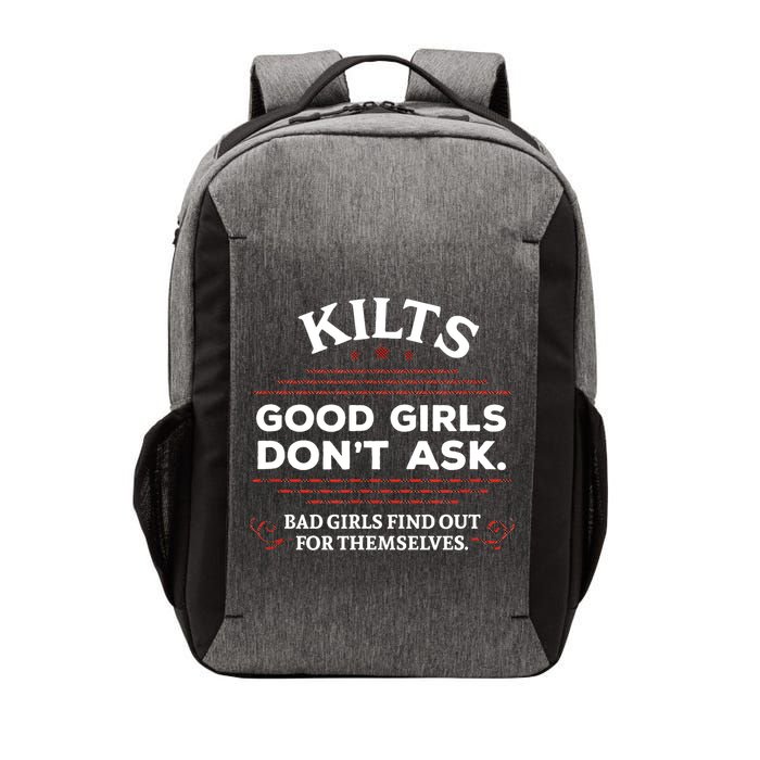 Funny Scottish Kilts Good Girl Don't Ask Scotland Vector Backpack