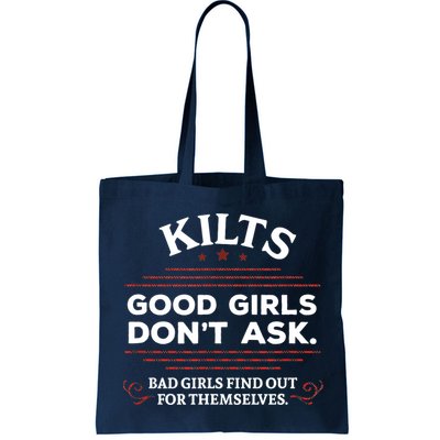 Funny Scottish Kilts Good Girl Don't Ask Scotland Bag