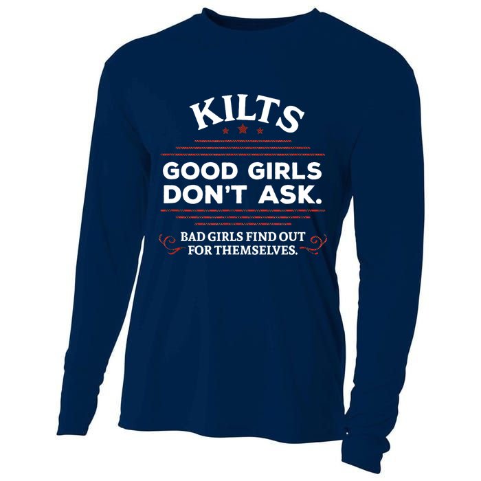 Funny Scottish Kilts Good Girl Don't Ask Scotland Cooling Performance Long Sleeve Crew