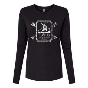 Flokis Shipyard Kattegat Viking Ship And Sword Womens Cotton Relaxed Long Sleeve T-Shirt