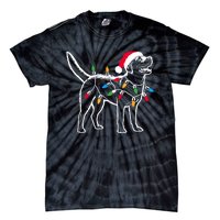 Funny Santa Labrador Retriever Christmas Lights Dog Lover Tie-Dye T-Shirt