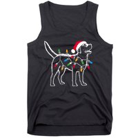 Funny Santa Labrador Retriever Christmas Lights Dog Lover Tank Top