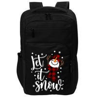 Funny Snow Let It Snow Snowflakes Merry Christmas Gift Impact Tech Backpack