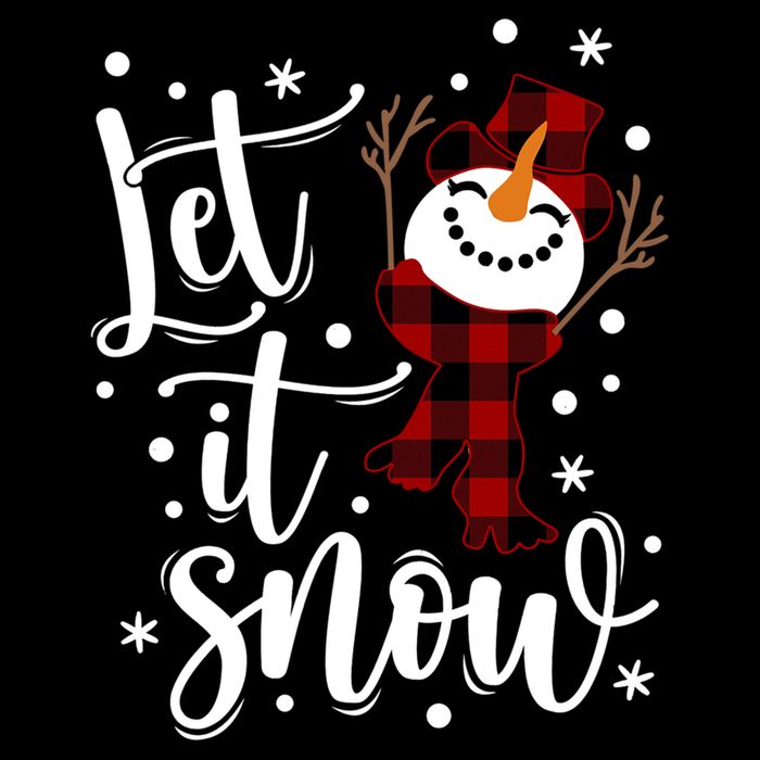 Funny Snow Let It Snow Snowflakes Merry Christmas Gift 7-Panel Snapback Hat