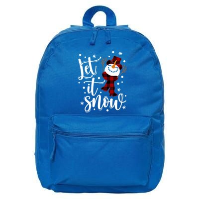Funny Snow Let It Snow Snowflakes Merry Christmas Gift 16 in Basic Backpack